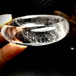 女镯子天然白水晶手镯梦幻内景如落雪飘飞清新简约古风手环自产