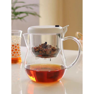 利快日本品牌玻璃煮茶壶泡茶家用耐热玻璃茶水分离花茶咖啡两用壶