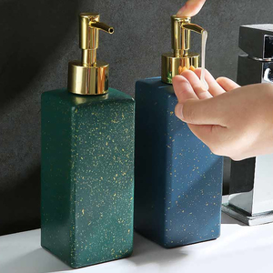 轻奢玻璃洗手液沐浴露洗发水分装瓶乳液按压瓶样板房卫生间摆件