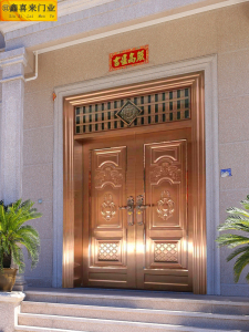 304不锈钢大门双开别墅铜色 乡村家用双开入户对开单门子母门新品