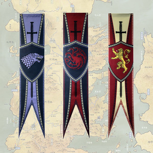 权利的游戏冰与火之歌史塔克挂旗 兰尼斯特吊旗家族装饰旗帜定做