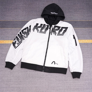 evisu福神羽绒棉服运动休闲上衣宽松双面夹克男女连帽冬保暖外套