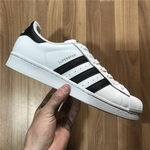 adidas superstar 三叶草金标贝壳头男女休闲板鞋 c77124 b27140
