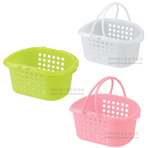 日本进口家居LEAF系列 厨房卫浴用品收纳提篮 塑料收纳筐 储物篮