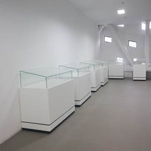 木质珠宝柜台白色烤漆纪念馆展示陈列柜小型文玩字画展柜博物馆定