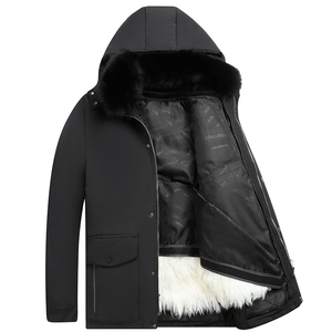 真羊毛皮毛一体棉袄中老年加厚棉服羊皮外套男士羊羔绒内胆冬棉衣