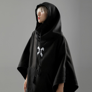 11 bybbs dark原创潮流机能风暗黑斗篷披风男女宽松休闲连帽外套