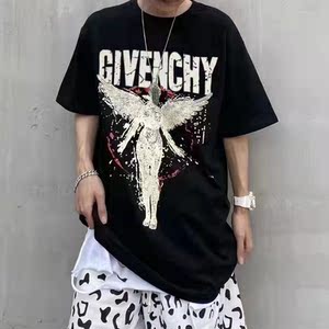 givenchy/纪梵希 22年夏季 破裂logo美式高街复古天使短袖男t恤女