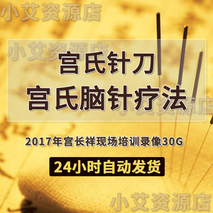 宫氏脑针疗法 2017年宫长祥宮氏针刀各种疑杂病培训现场录像30g
