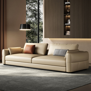 00中营舰旗店淘宝奶一直排真皮沙发客厅现代简约头层牛皮策油风小