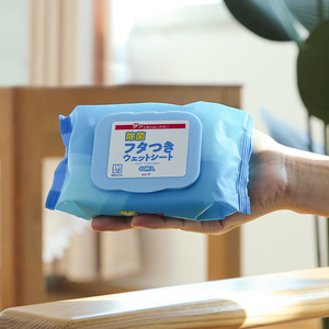 日本komoda擦手巾婴儿湿巾40抽带盖子密封湿纸巾擦手用清洁巾便捷