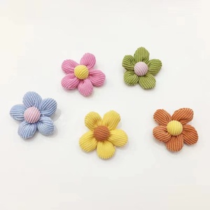 狗外婆家 布艺灯芯绒小花 手工diy装饰小花朵  规格4.5cm