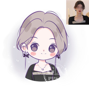 手绘头像设计q版卡通形象定制可爱情侣头像约稿真人照片转漫画