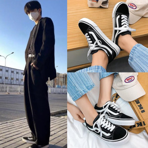 tnt时代少年团刘耀文马嘉祺宋亚轩同款鞋子百搭帆布鞋男女平底鞋