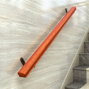 欧式实木靠墙楼梯扶手儿童老人防滑别墅幼儿园走廊通道栏杆木扶手