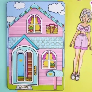 新玩偶之家纸娃娃换装纸片人角色扮演diy自制玩具游戏安静书手作