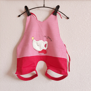 偶园肚兜 新生婴儿连腿纯棉双层布兜兜吊带连脚无袖连体衣夏季