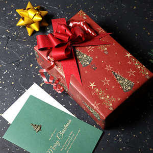 拉花闪光膜彩色圣诞节日年会新年婚庆礼品礼物盒星星花蝴蝶结装饰