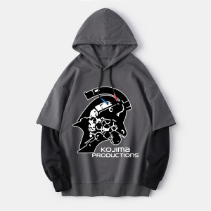 合金装备 kojima 小岛秀夫工作室logo卫衣连帽毛圈衣服套头男女上