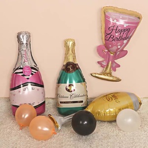 36寸加大创意成人生日 充气气球酒瓶 KTV派对浪漫求婚布置装饰