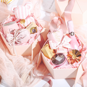 粉色系婚礼新娘伴手礼女伴娘高档实用结婚回礼闺蜜姐妹团晨袍礼盒