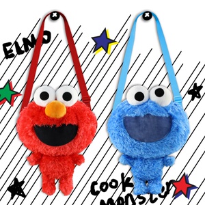 包女斜跨百搭上新童趣小包包软妹可爱卡通芝麻街小挎包女包73人付款9