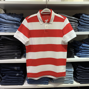 班尼路条纹短袖polo衫夏季商务休闲翻领t恤男半袖保罗衫88101130