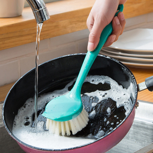 刷锅神器洗锅刷子除垢油污带手柄家用厨房清洁刷不伤锅长柄洗碗刷