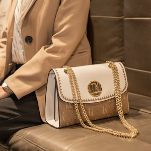 香港代购2022新款时尚名牌奢侈品小方包女休闲斜挎真皮链条单肩包