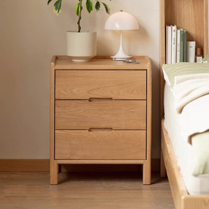 小七的木头全实木床头柜简约现代家用卧室小型床边柜抽屉储物柜子