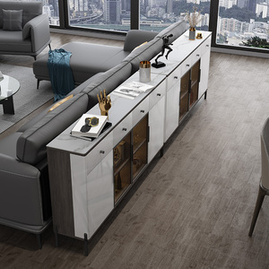 客厅储物餐边柜沙发后背酒柜长隔断横厅现代简约大理石超薄置物柜