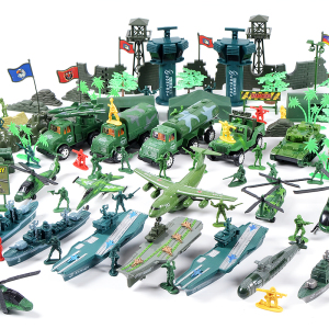 儿童小兵人二战军事飞机坦克战车模型玩具打仗士兵团塑料场景套装