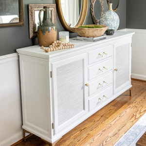 法式门厅玄关柜一体式鞋柜复古别墅客厅实木边柜美式白色做旧柜子