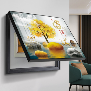 电表箱装饰画现代简约配电箱电闸开关遮挡墙画电表盒挂画客厅壁画