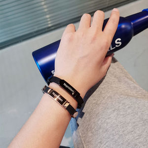 noproblem泊莉恩潮原创情侣手环男女负离子防辐射运动硅胶手链