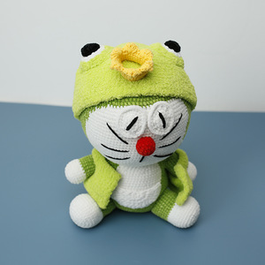 雪绒花钩织大号玩偶 织女手工绒线编织娃娃