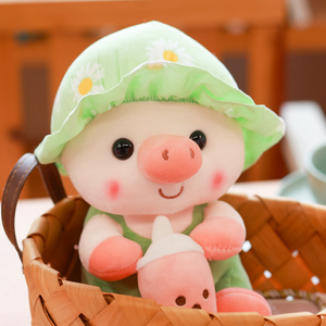 乖娃娃奶茶猪毛绒玩具公仔可爱小猪猪布偶娃娃抱枕儿童生日礼物女