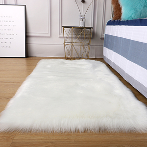 现代简约长毛绒地毯卧室床边毯白色毛毯衣帽间客厅毛毛地垫轻奢风