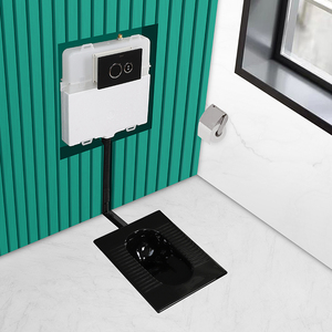 智能感应暗装水箱蹲便器公厕入墙隐藏式自动冲水箱黑白嵌入式蹲坑