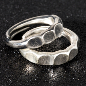 泰国古法银黑色戒指男纯银潮人男士个性简约霸气复古手工小指尾戒