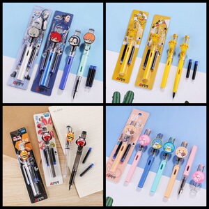 奥德美钢笔 可替换墨囊【1支钢笔 2支墨囊】5163直液式学生擦卡装