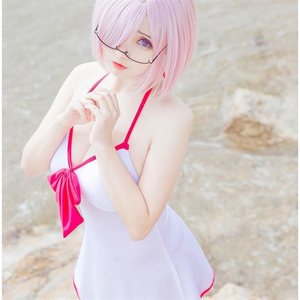 二次元fatego玛修cos服泳装泳衣fgo玛修基列莱特cosplay服装女