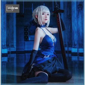 fgo fate吾王阿尔托利亚cos黑saber黑礼服cosplay服装漫展现货