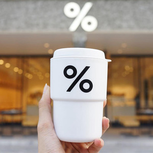 现货日本阿拉比卡arabica%百分号初代经典随手杯咖啡杯饮料杯水杯
