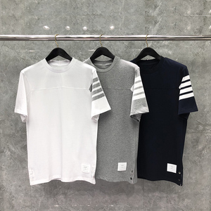tb潮牌短袖圆领休闲t恤汤姆男女情侣同款四条杠半袖体恤夏季新款