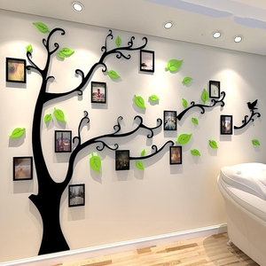 大树墙贴纸3d立体教室墙面装饰布置相框组合相片风采展示墙照片墙