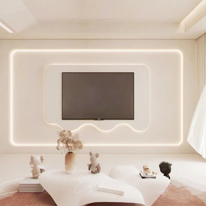 奶油色墙纸高级感客厅卧室直播间新款电视背景墙布轻奢侘寂风壁纸