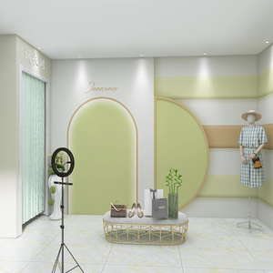 童装服装店前台logo背景墙壁纸3d立体玩具儿童房母婴店直播间墙纸