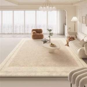 客厅地毯侘寂奶油风沙发茶几毯房间卧室床边毯可擦免打理地垫定制