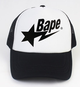 bapesta棒球帽嘻哈滑板帽弯檐字母鸭舌帽朋克风潮流夏季男女款